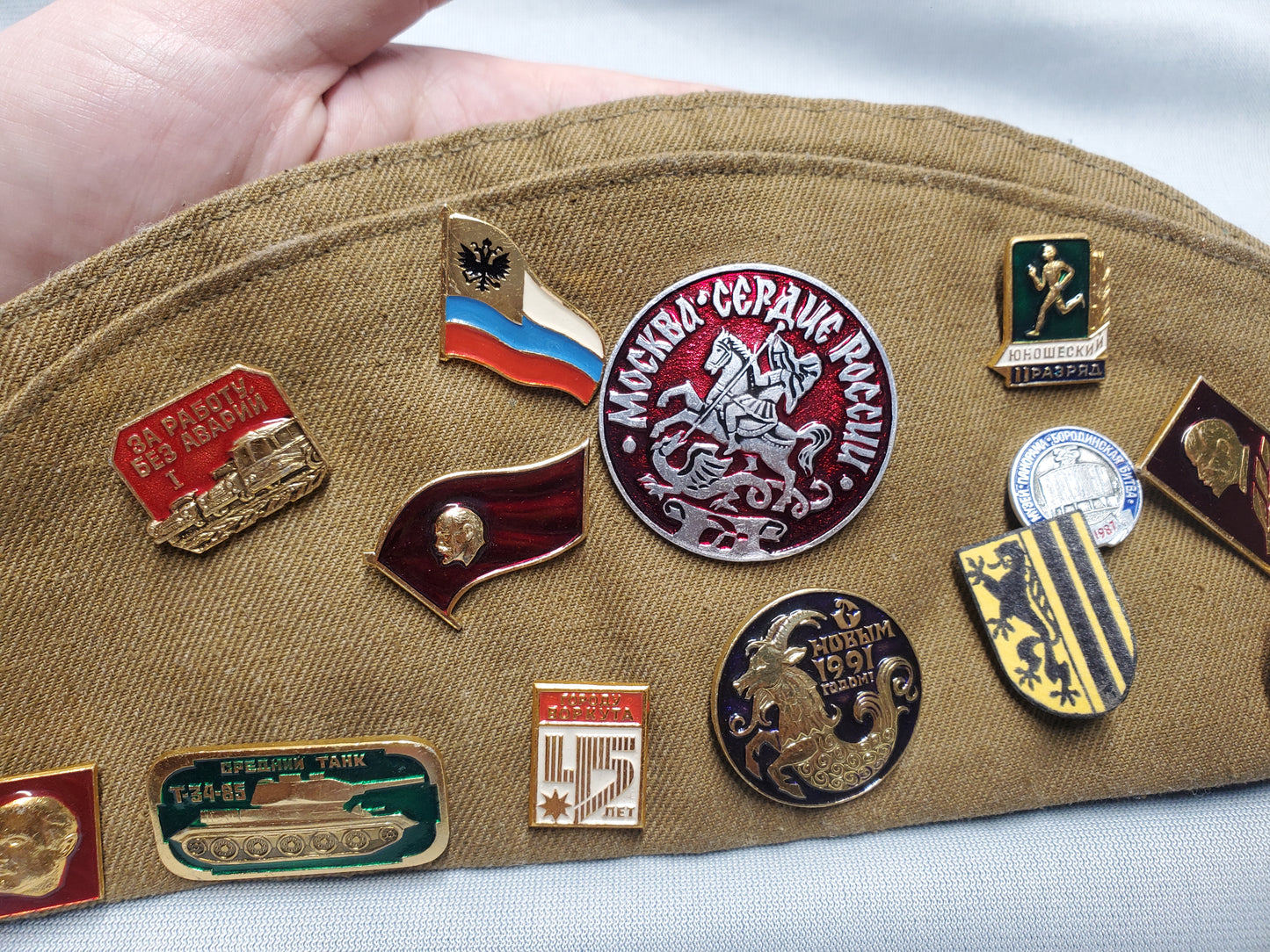 Soviet tourist pin Pilotka Cap