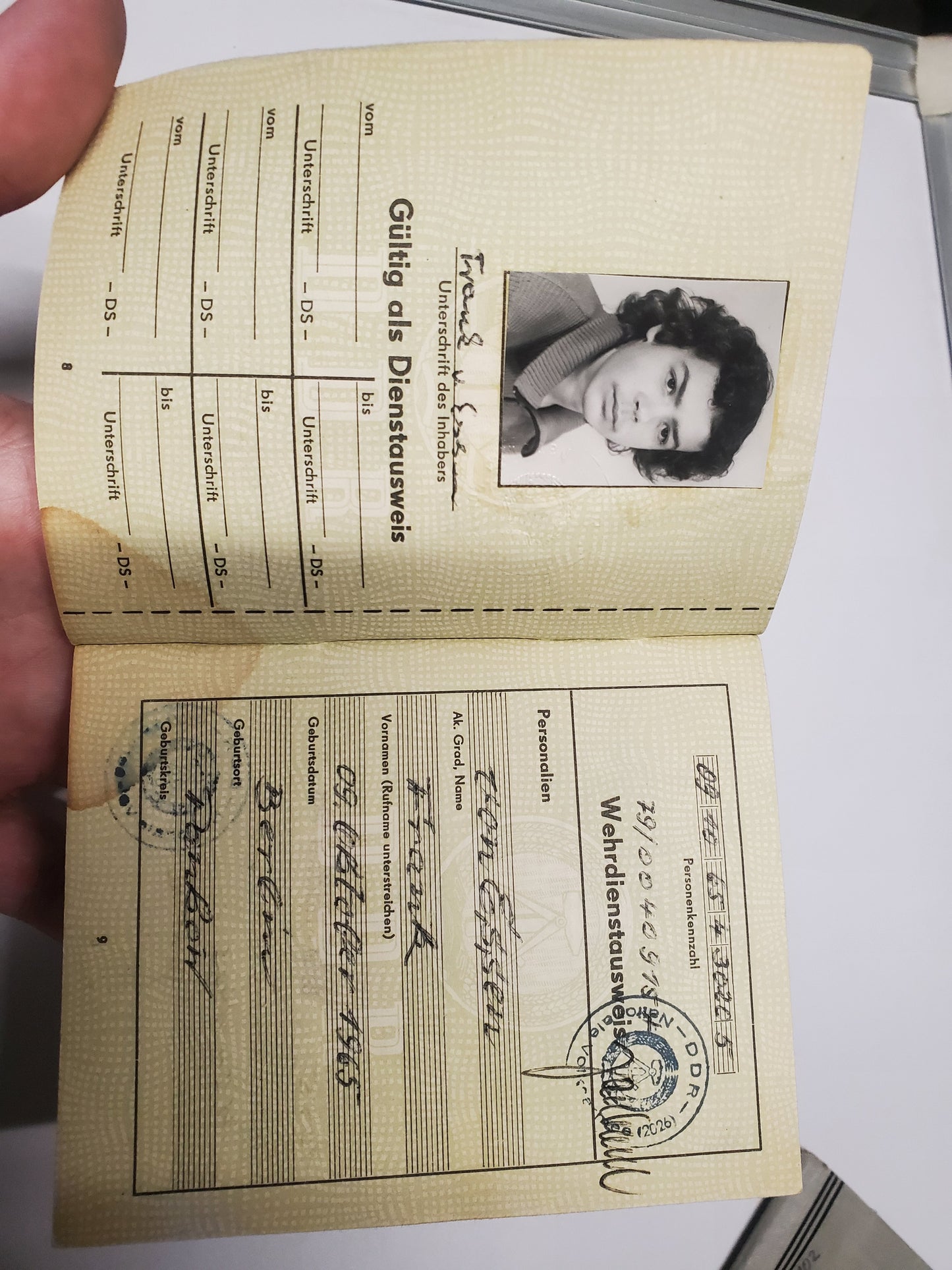 East German NVA ID Booklet