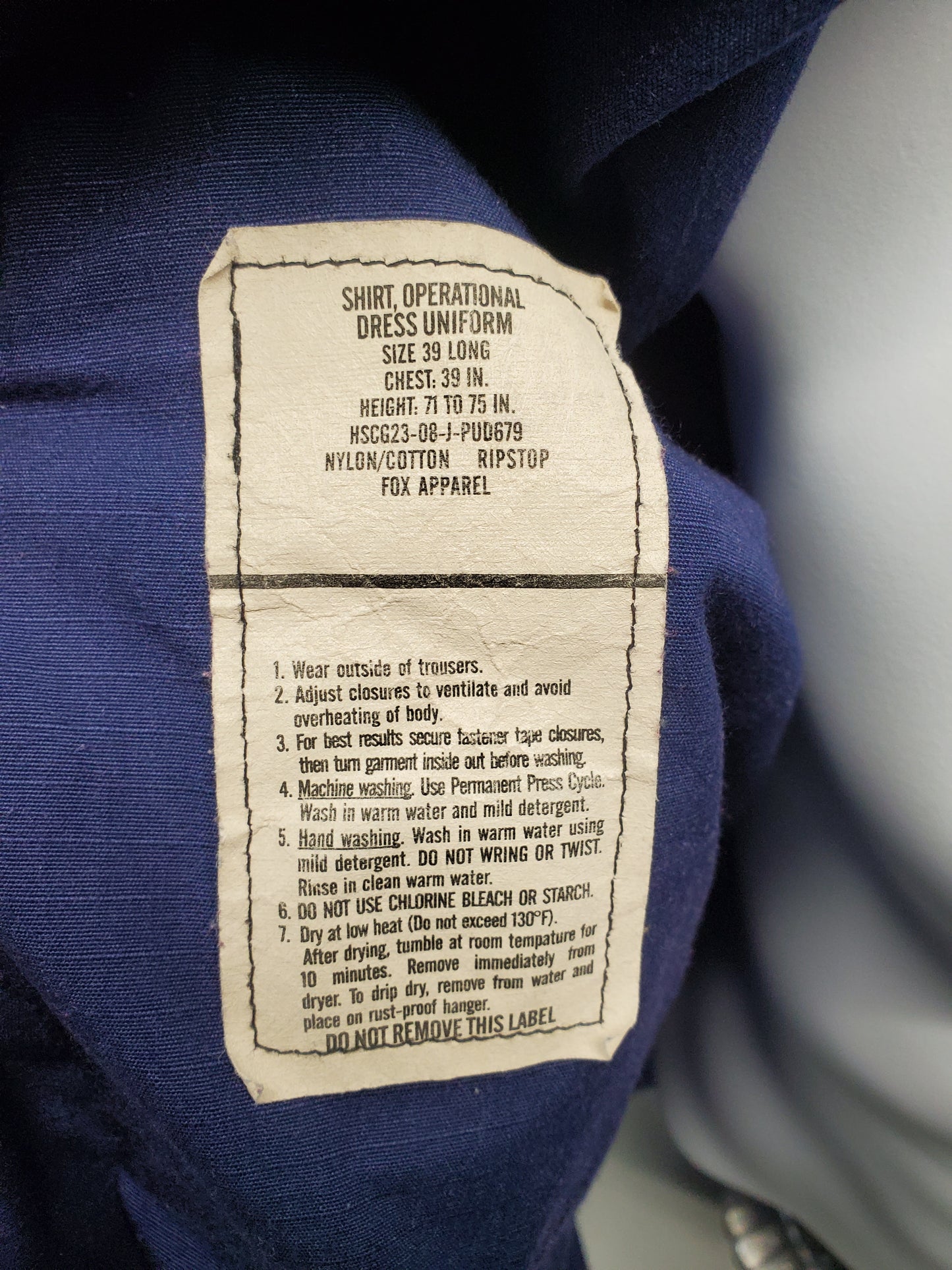 US Coast Guard ODU Utility Shirt