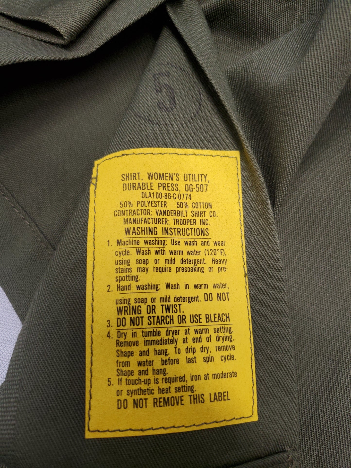 US Army OG-107 Womens Shirt 1980s